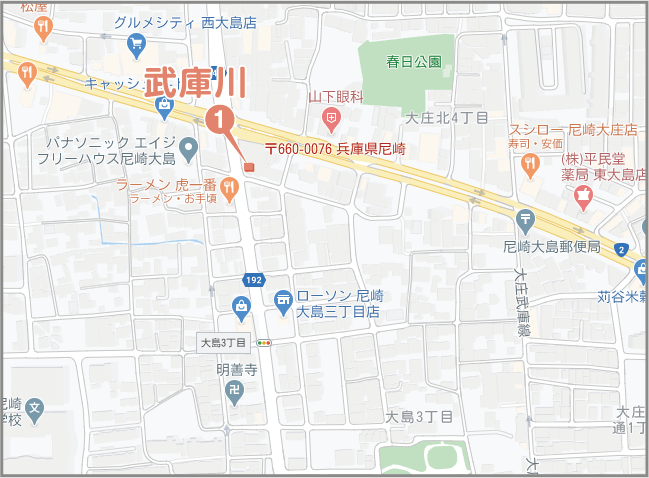 武庫川（彩那テラス武庫川） 地図