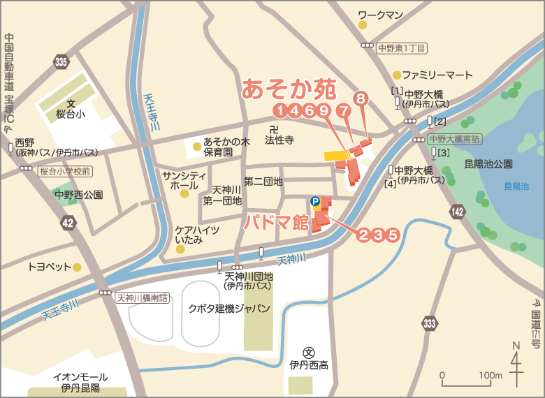 あそか苑 地図